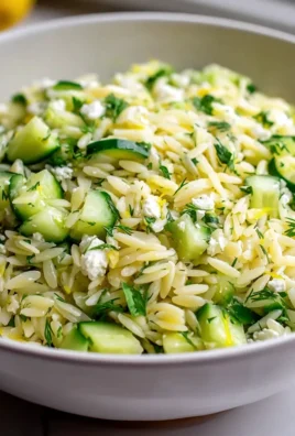 Frischer Gurken-Zitronen-Orzo-Salat – Das beste Rezept!