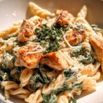 Frischkäse Spinat Hähnchen Pasta – Cremig und lecker genießen!