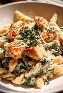 Frischkäse Spinat Hähnchen Pasta – Cremig und lecker genießen!