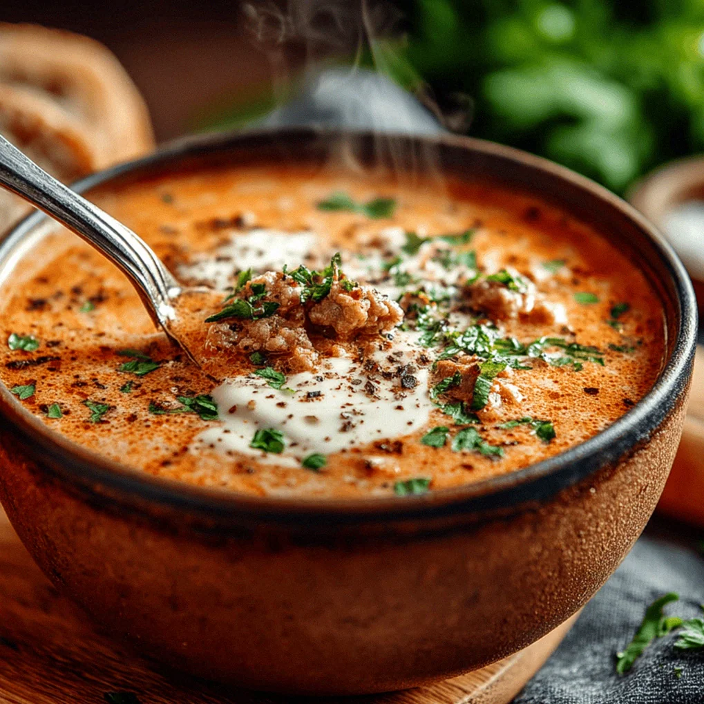 Friss-dich-dumm-Suppe – Cremige Käsesuppe mit Hackfleisch – Schritt 1