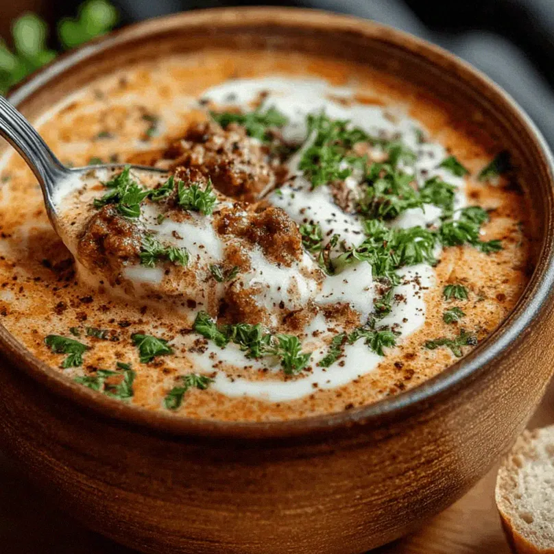 Friss-dich-dumm-Suppe – Cremige Käsesuppe mit Hackfleisch – Schritt 2