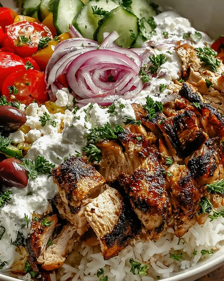 Griechische Chicken Gyro Bowls – Gesund und lecker genießen!