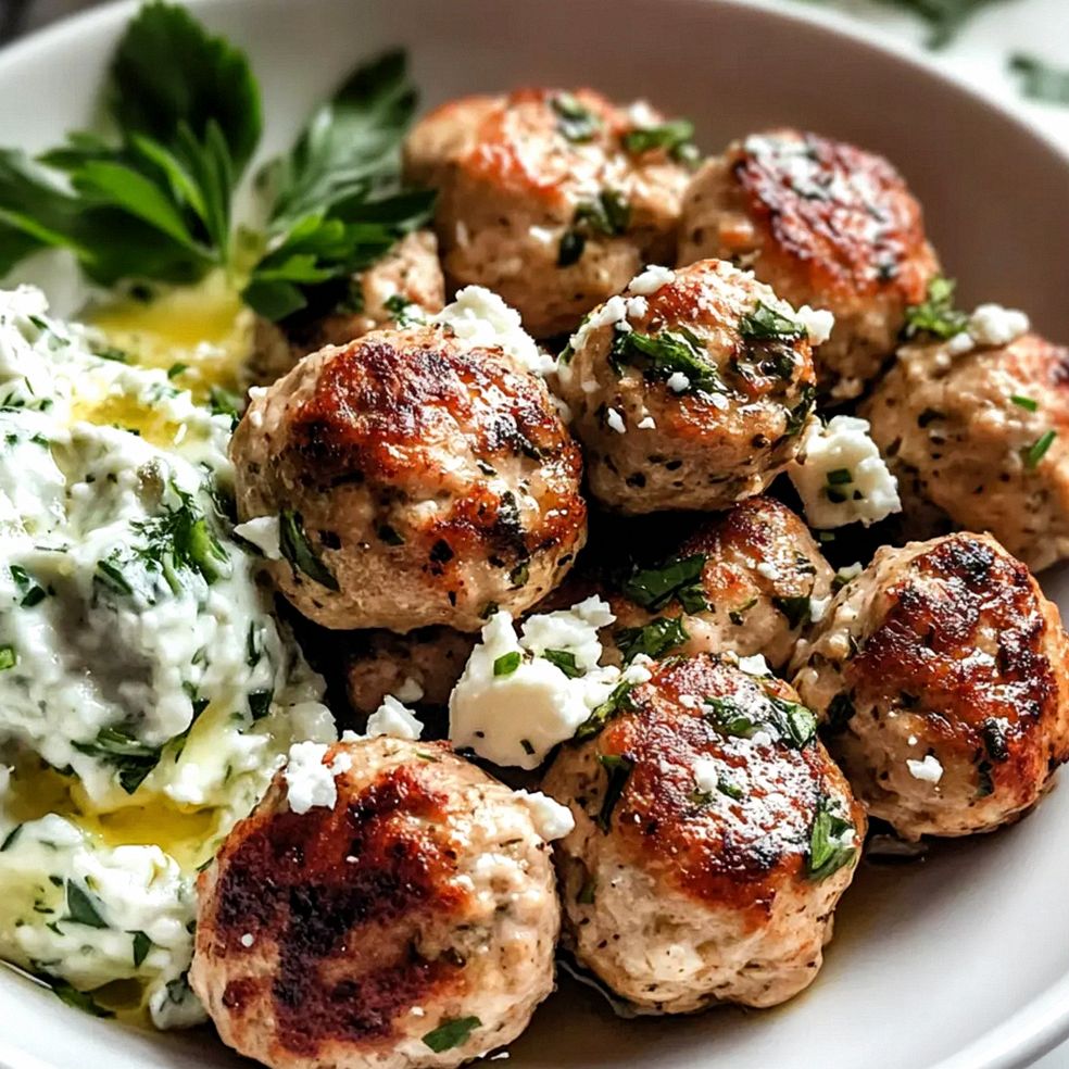Griechische Hähnchenfleischbällchen ganz einfach zubereiten