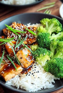 Hähnchen-Teriyaki mit Brokkoli und Reis