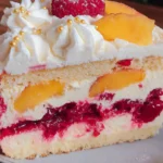 Himbeer-Pfirsich-Torte