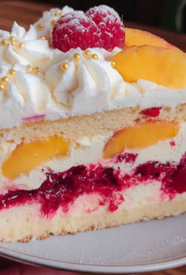 Himbeer-Pfirsich-Torte