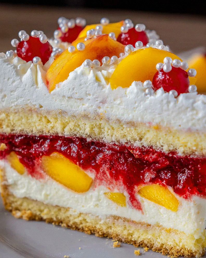 Himbeer-Pfirsich-Torte – Schritt 1