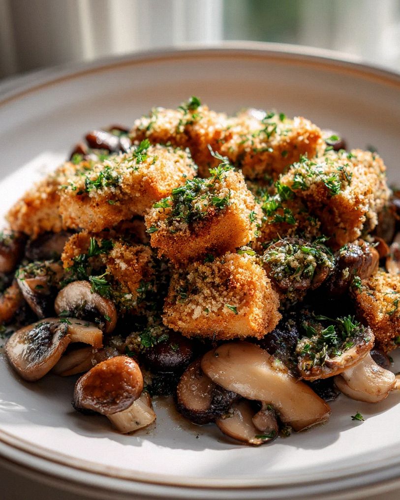 Köstliche Vegane Champignon-Festtagskruste
