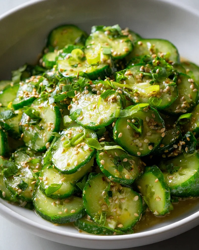 Koreanischer Gurkensalat: Cremig-frisch mit Sesam Tahini
