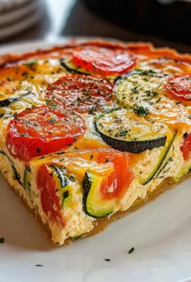 Krustenlose Zucchini-Tomaten-Quiche ganz einfach gemacht