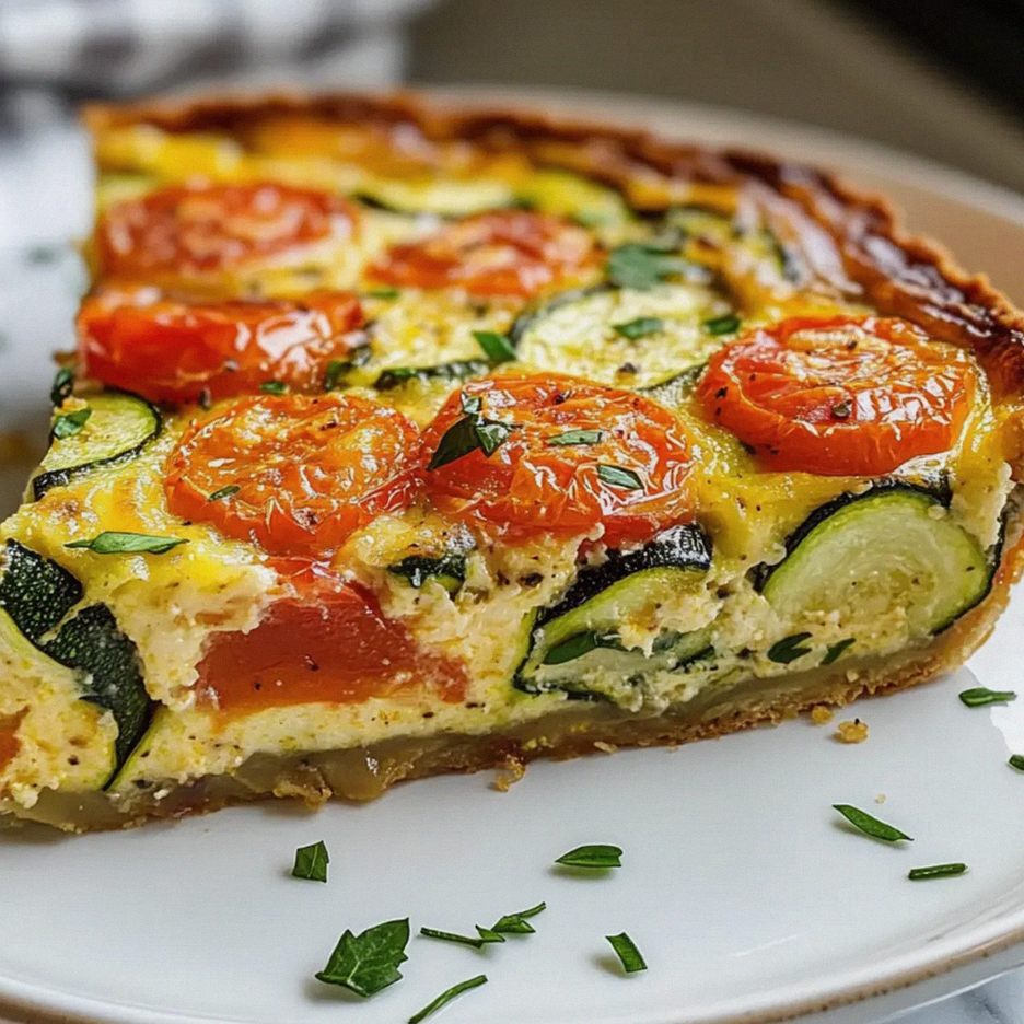 Krustenlose Zucchini-Tomaten-Quiche ganz einfach gemacht – Schritt 1