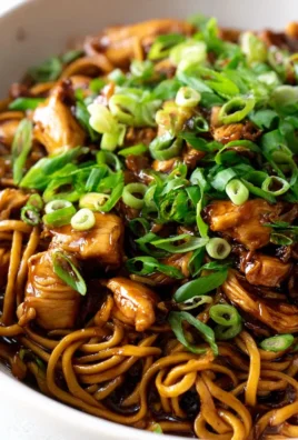 Langsame Kochzeit: Sticky Garlic Chicken Nudeln Rezept