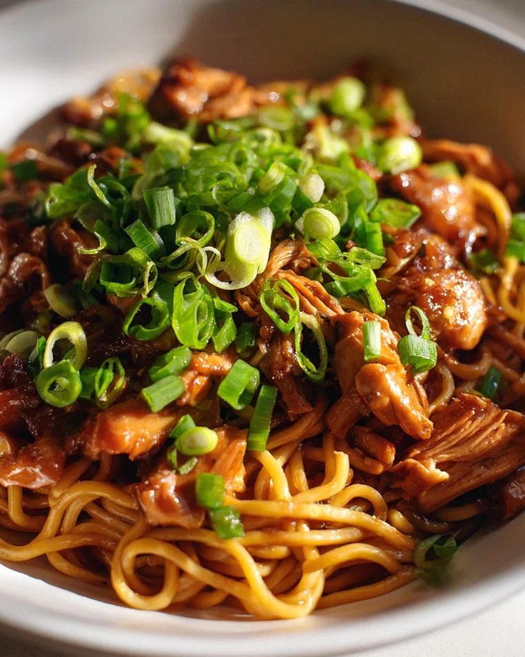 Langsame Kochzeit: Sticky Garlic Chicken Nudeln Rezept – Schritt 2