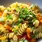 Limetten Crunch Nudelsalat – Frisch, knackig und lecker!