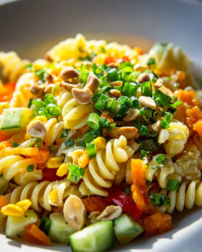 Limetten Crunch Nudelsalat – Frisch, knackig und lecker!