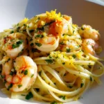 Linguine mit saftigen Garnelen & spritziger Zitronensauce