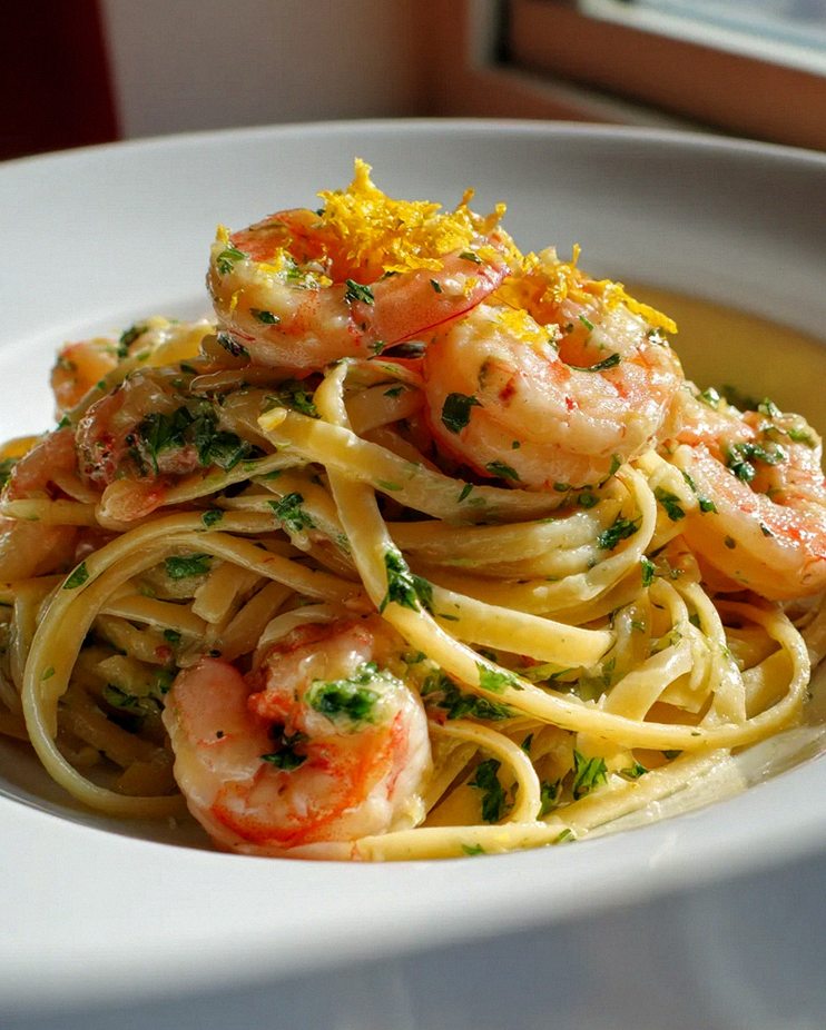 Linguine mit saftigen Garnelen & spritziger Zitronensauce – Schritt 2