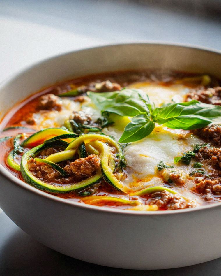 Low Carb Lasagne Suppe: Zucchini Nudeln – Einfach Köstlich!