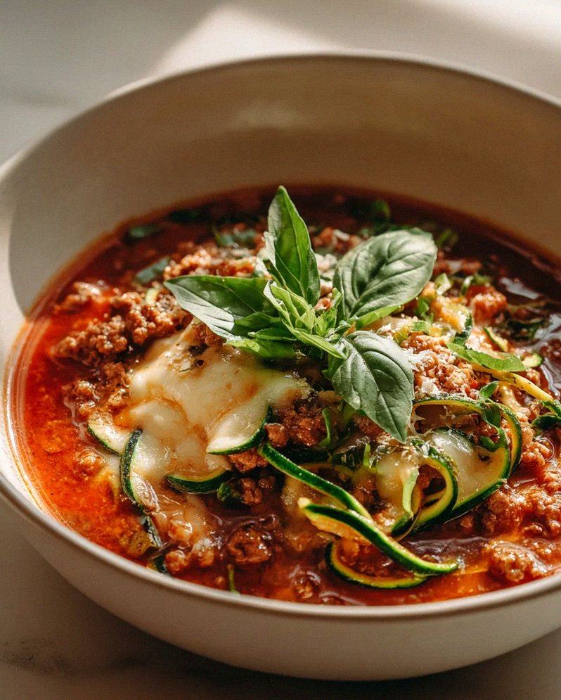 Low Carb Lasagne Suppe: Zucchini Nudeln – Einfach Köstlich! – Schritt 2