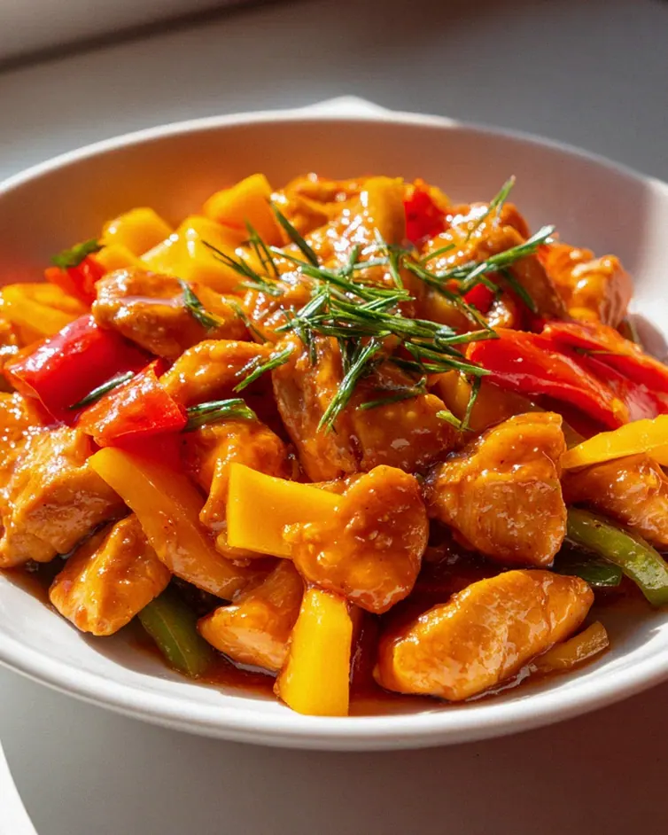 Mango Chicken mit süßer Paprika-Pracht