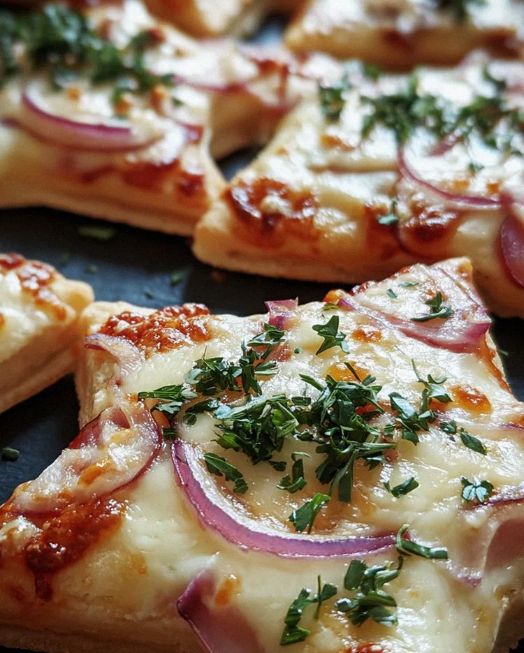Mini-Flammkuchen-Sterne
