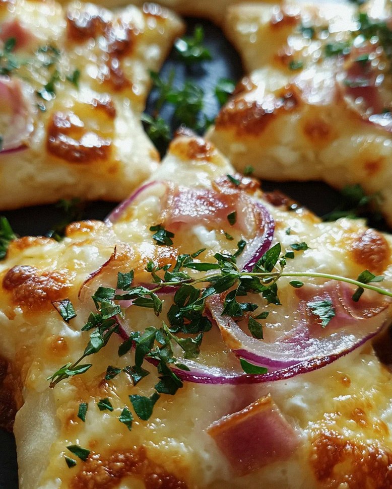 Mini-Flammkuchen-Sterne – Schritt 2
