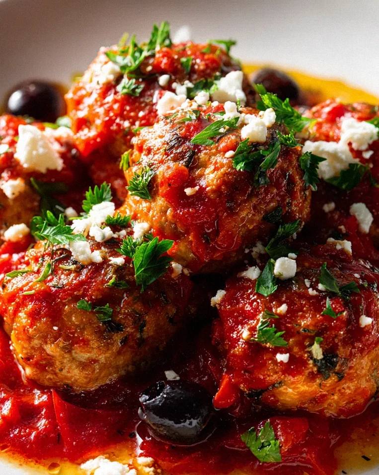 One Pot Griechische Hähnchenfleischbällchen mit Tomatensauce – Schritt 2