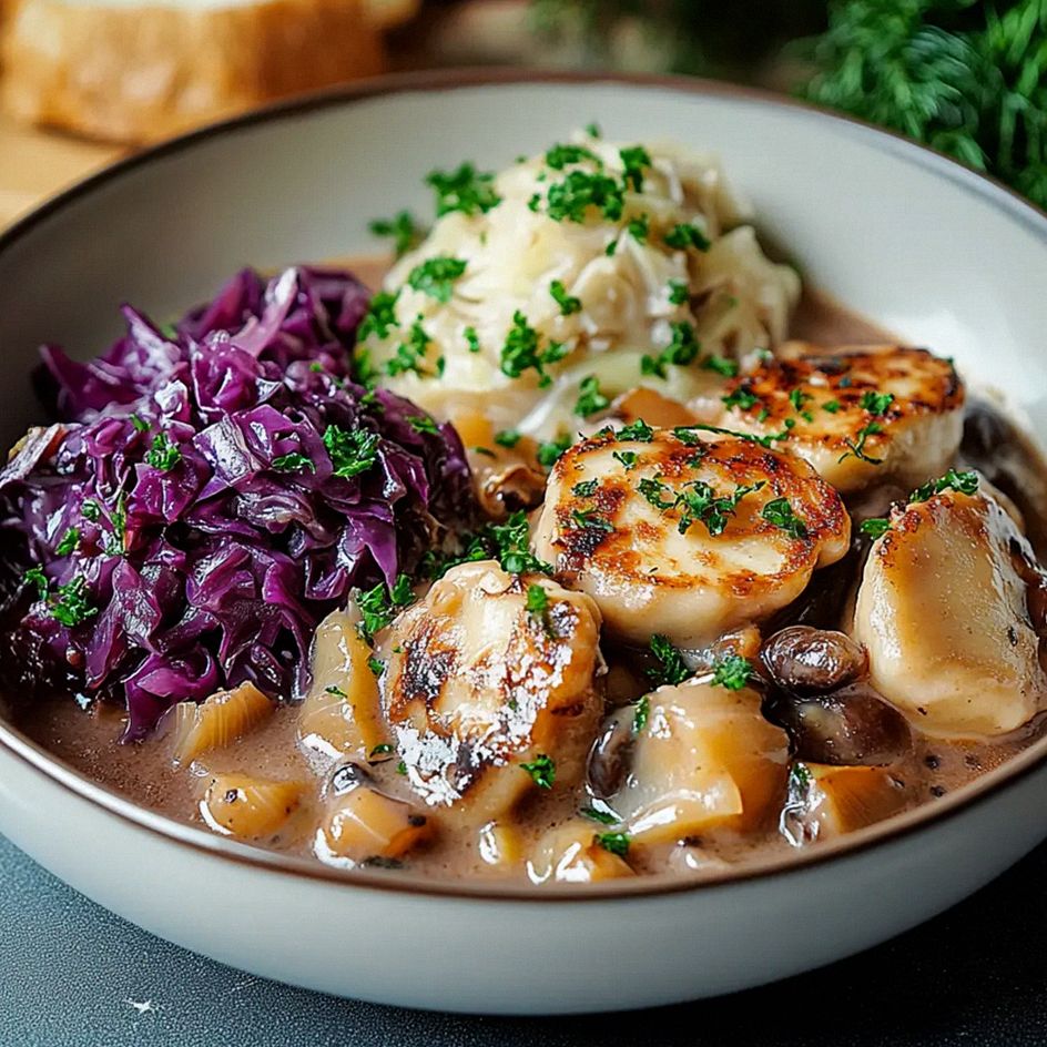Pilz-Maronen Ragout mit Knödeln Einfach Zubereiten
