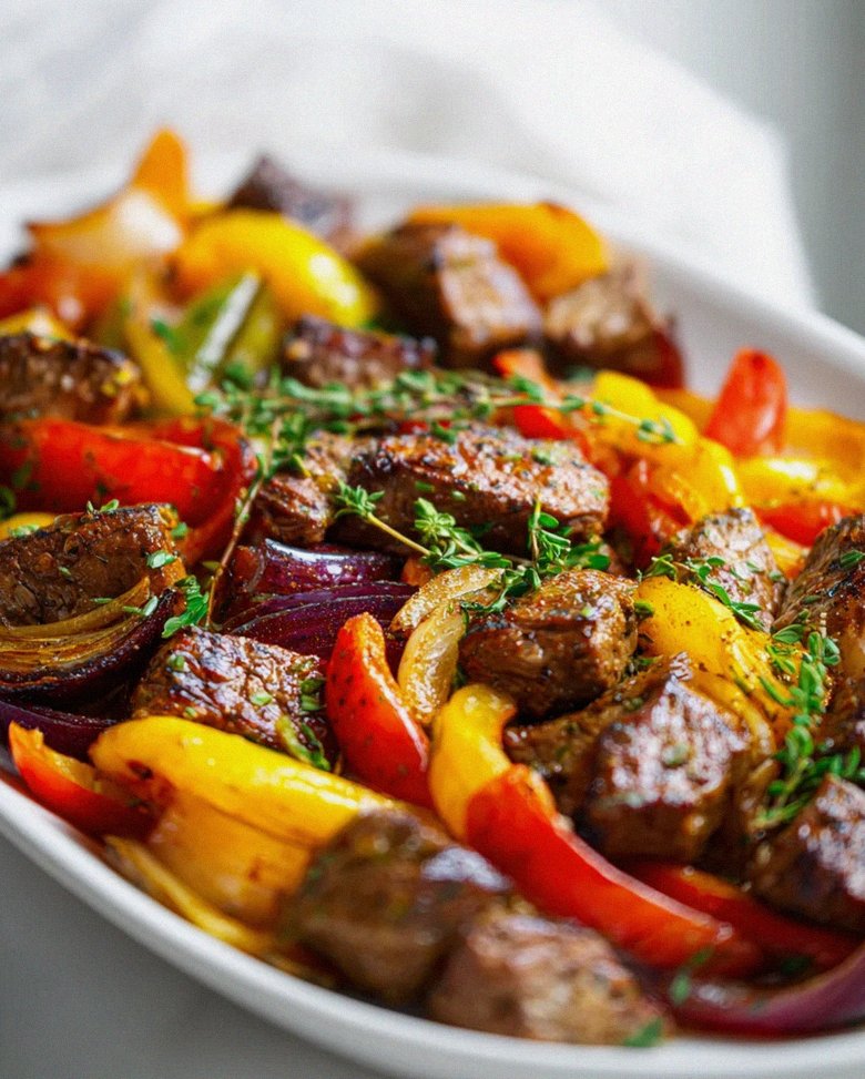 Schaschliktopf Herbst: Rindfleisch, Paprika & Kräuter Genuss