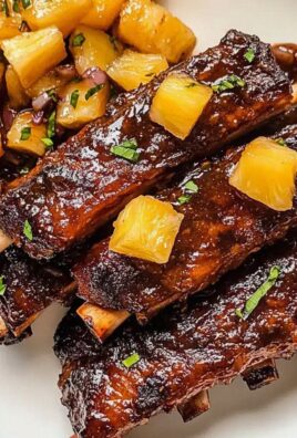 Slow Cooker Hawaiian Rippchen mit Ananasglasur