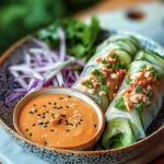 Sommerrollen mit Erdnussdip Einfach und Lecker