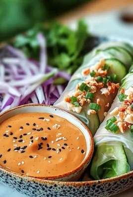 Sommerrollen mit Erdnussdip Einfach und Lecker