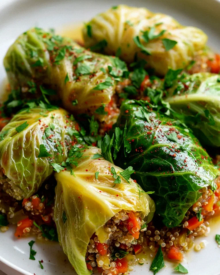 Vegetarische Kohlrouladen: Quinoa-Gemüse-Füllung purer Genuss!