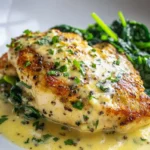 Zitronen-Parmesan Hähnchen mit Spinat
