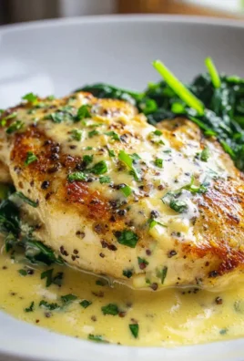Zitronen-Parmesan Hähnchen mit Spinat